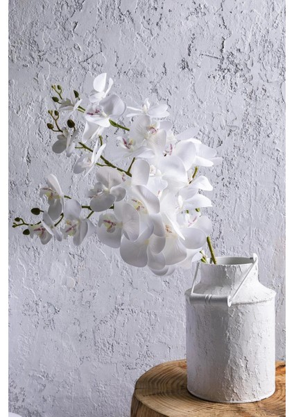 Yapay Islak Orkide Çiçeği Beyaz Tek Dal 100 cm indirimleri