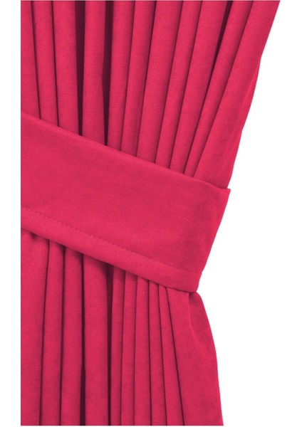 Petek Dokulu Kadife Dokuma Normal (1 x 2.5)Pileli Fon Perde (Fuşya) fiyatları