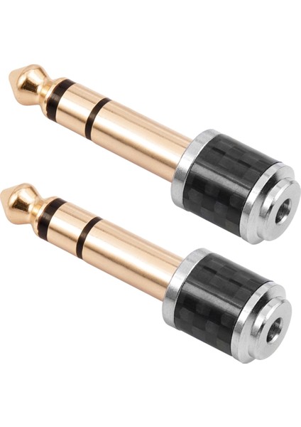 6.35MM Erkek - 3,5mm Dişi Jack Fiş Mini Ses Adaptörü Kulaklık Mikrofon Konnektörü Aux Kablo Adaptörü (Yurt Dışından)