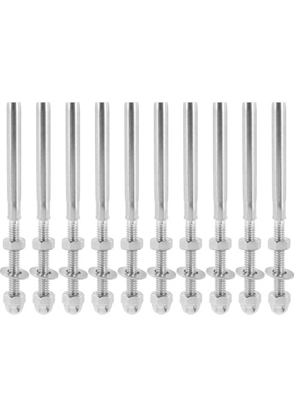 20 Pack Dişli Terminal Saplama Paslanmaz T316 Deniz Sınıfı Saplama Uç Takım Terminali 3/16 Inç Kablo Güverte Korkuluk El Swaj (Yurt Dışından) modelleri