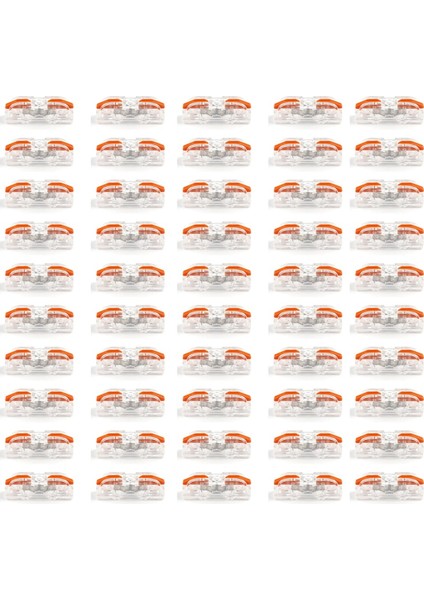 50 Adet Hızlı Tel Kablo Konnektörü Ekleme Multipleks Tel Konektör, Hızlı Kompakt Kablo Konnektörü Şeffaf (Yurt Dışından)