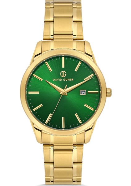 Davıd Guner Sarı Kaplamalı Yeşil Kadranlı Erkek Kol Saati DG-8754GA-B10 indirimleri