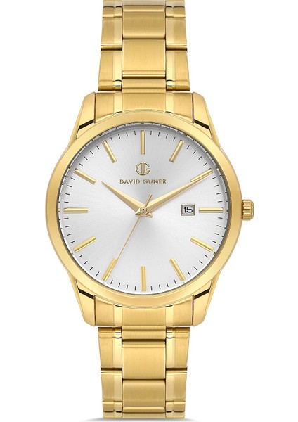 Davıd Guner Sarı Kaplamalı Beyaz Kadranlı Erkek Kol Saati DG-8754GA-B1 indirimleri