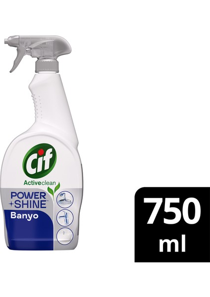 Power Shine Cleanboost Sprey Temizleyici Banyo İçin Temizleyici ve Kireç Çözücü 750 ML