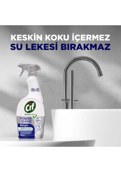 Power Shine Cleanboost Sprey Temizleyici Banyo İçin Temizleyici ve Kireç Çözücü 750 ML indirimleri