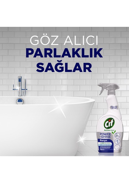 Power Shine Cleanboost Sprey Temizleyici Banyo İçin Temizleyici ve Kireç Çözücü 750 ML