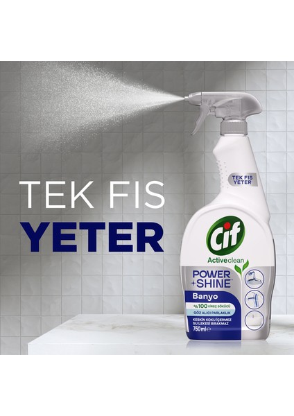 Power Shine Cleanboost Sprey Temizleyici Banyo İçin Temizleyici ve Kireç Çözücü 750 ML