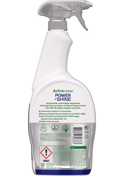 Power Shine Cleanboost Sprey Temizleyici Banyo İçin Temizleyici ve Kireç Çözücü 750 ML
