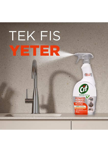 Power Shine Cleanboost Sprey Temizleyici Mutfak İçin Temizleyici ve Yağ Çözücü 750 ML