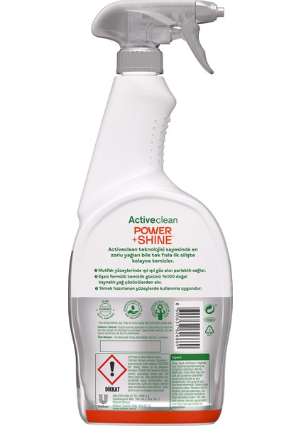 Power Shine Cleanboost Sprey Temizleyici Mutfak İçin Temizleyici ve Yağ Çözücü 750 ML