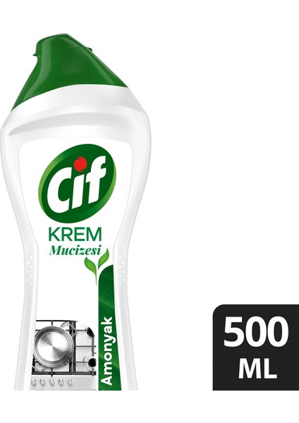 Krem Yüzey Temizleyici Amonyaklı Yağ ve Kireç Sökücü Leke Çıkarıcı 500 ML