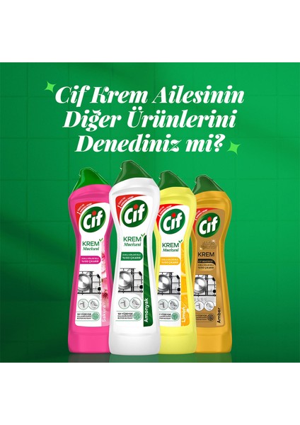 Krem Yüzey Temizleyici Amonyaklı Yağ ve Kireç Sökücü Leke Çıkarıcı 500 ML