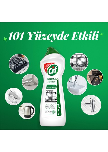 Krem Yüzey Temizleyici Amonyaklı Yağ ve Kireç Sökücü Leke Çıkarıcı 750 ML indirimleri