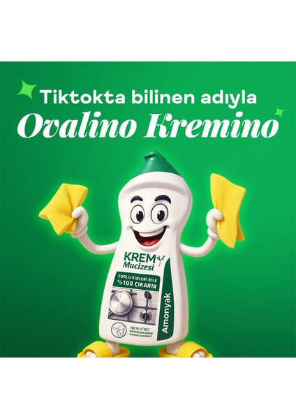 Krem Yüzey Temizleyici Amonyaklı Yağ ve Kireç Sökücü Leke Çıkarıcı 750 ML