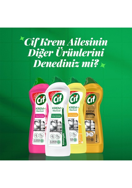 Krem Yüzey Temizleyici Amonyaklı Yağ ve Kireç Sökücü Leke Çıkarıcı 750 ML