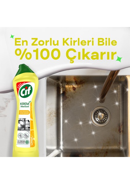 Krem Yüzey Temizleyici Limon Kokulu Yağ ve Kireç Sökücü Leke Çıkarıcı 500 ML fırsatları