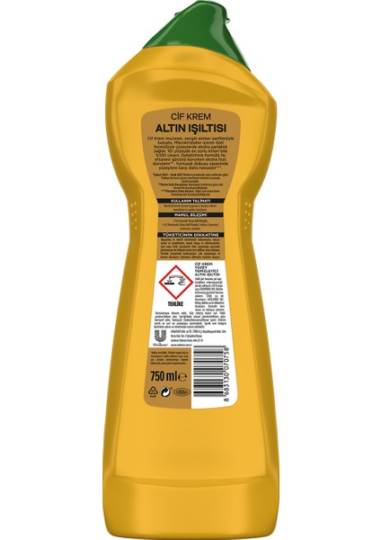 Krem Yüzey Temizleyici Altın Işıltısı Amber Kokulu 750 ml