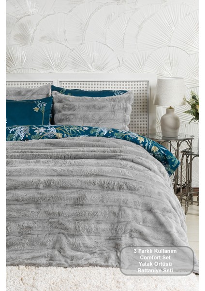 Marsel Comfort Uyku Seti (220X240 Cm) Gri