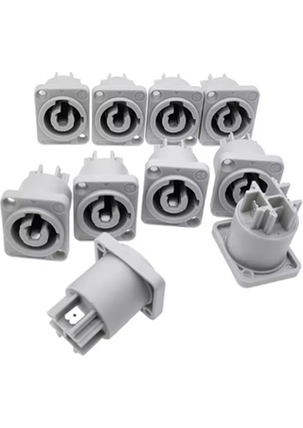 10PCS NAC3MPA-1 NAC3MPB-1 Güç Hoparlör Panel Soketi Gri-Beyaz Güç 20A Aşamalı LED Aydınlatma Ses 3 Pimli Soket, Çıkış (Yurt Dışından)