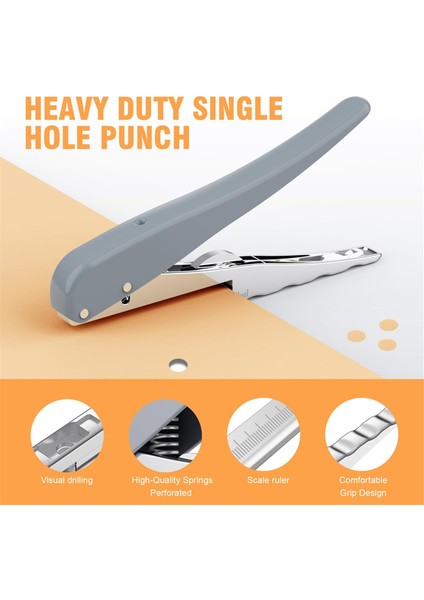 Ağır Hizmet Tipi Tek Delikli Yumruk Delik Delme 25 Sayfa Kapasite Kağıt Punch Için Kağıt Kimlik Pvc Kartlar Scrapbook 3mm (Yurt Dışından) modelleri