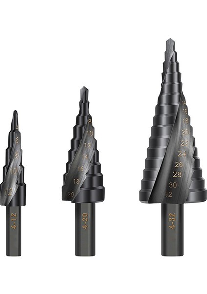 Auger Bitli 3 Adet Metal Delik Delme Aleti (4-12/20/32MM) (Yurt Dışından)