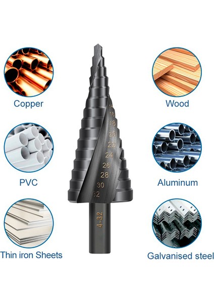 Auger Bitli 3 Adet Metal Delik Delme Aleti (4-12/20/32MM) (Yurt Dışından) indirimleri