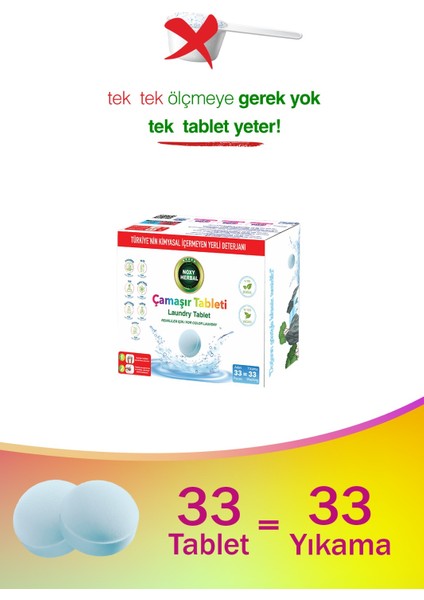 Renkliler Için Çamaşır Tableti (33'lü)