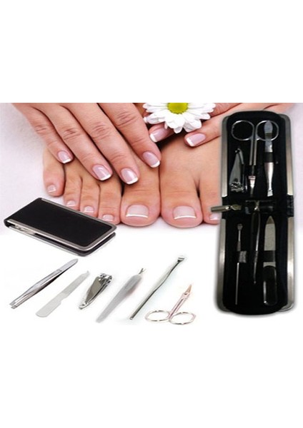 Deri Çantalı 6 Parça Manikür Seti fiyatları