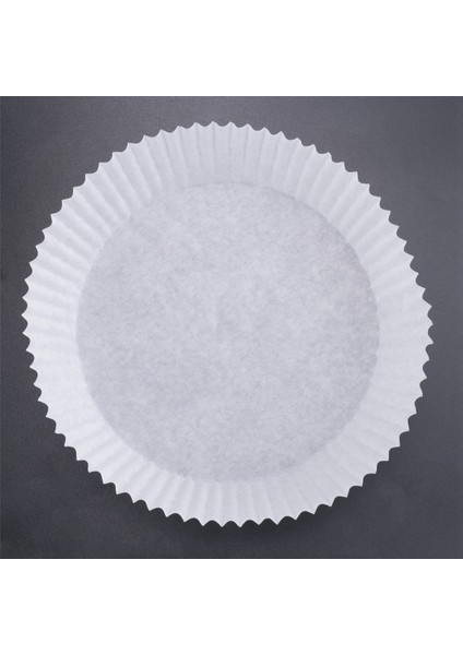 100 Adet Air Fryer Parchment Kağıt Kaplamaları Yapışmaz Tek Kullanımlık Kaplamalar Sepet Deliksiz Yuvarlak Parchment Kağıdı (Beyaz) (Yurt Dışından)