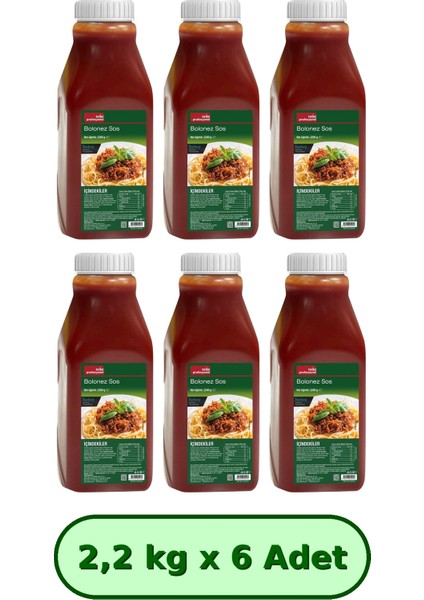 Profesyonel Bolonez Sos 2,1 L x 6 Adet fiyatları