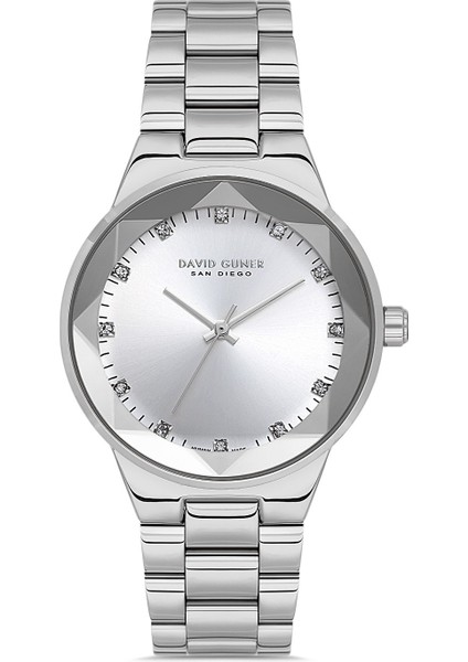 Davıd Guner Gümüş Kaplamalı Beyaz Kadranlı Kadın Kol Saati DG-8909LA-A1 fırsatları
