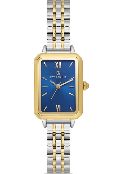 Davıd Guner Sarı Beyaz Kaplamalı Mavi Kadranlı Kadın Kol Saati DG-8725LA-D3 indirimleri