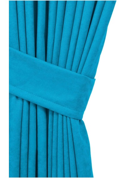 Petek Dokulu Kadife Dokuma Normal (1 x 2.5)Pileli Fon Perde (Petrol) fiyatları