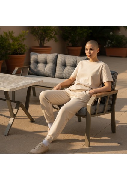 Nergiz Kapiçino 2 1 1 Mermer Masa Bahçe Balkon Mobilyası,KAZAYAKLI KUMAŞ modelleri