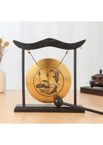 Mini Masaüstü Gong Masa Rüzgar Çamlağı Perküsyon Enstrümanı Zil Gongları Ev Dekoru Ev-Kulübesi Si A (Yurt Dışından) indirimleri