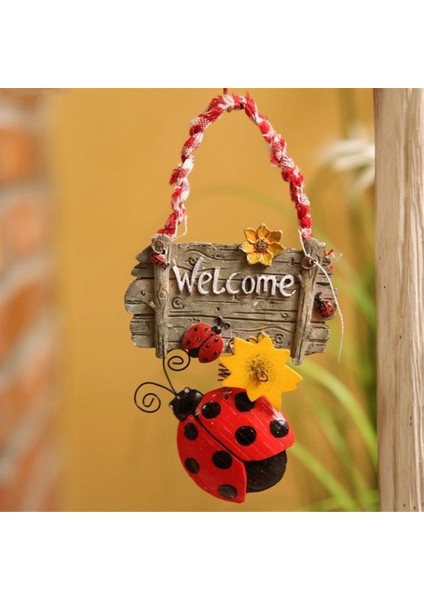 Karikatür Lady Blug Flower Hoş Geldiniz Kartı Sevimli Numara Süsleme Ev Kapısı Dekorasyon Ayçiçeği Listeleme Işaret El Sanatları (Yurt Dışından) fırsatları