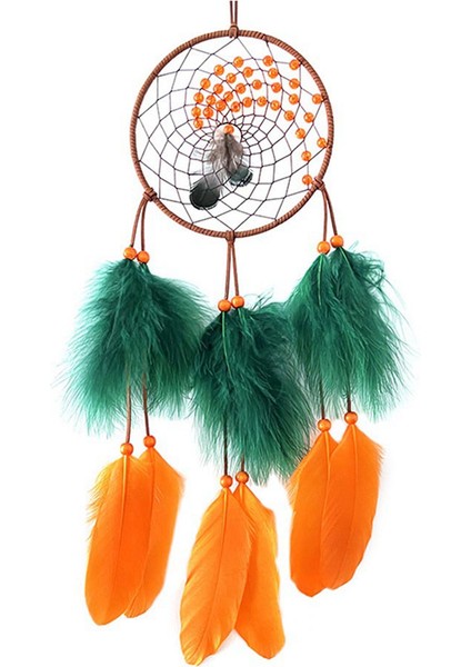 Dream Catcher Dreamcatcher-Kaz Tüyü ve Hindi Tüyü ile Sıcak Sonbahar, Ev Yatak Odası Dekoru Için El Yapımı (Yurt Dışından)