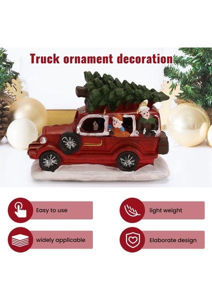 Noel Dekorasyonları Kamyon Süsleri Taşıma Noel Ağacı Araba Glowin Çocuklar Için Noel Köyü Ev Dekor (Yurt Dışından) fırsatları