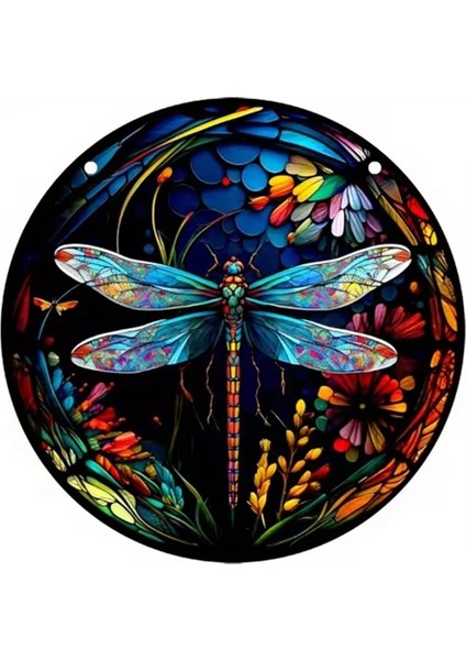 Vitray Yusufçuklu Suncatcher Ev Bahçesi ve Açık Dekor Doğa İlham Tasarım için Asılı Güzel Pencere (Yurt Dışından)