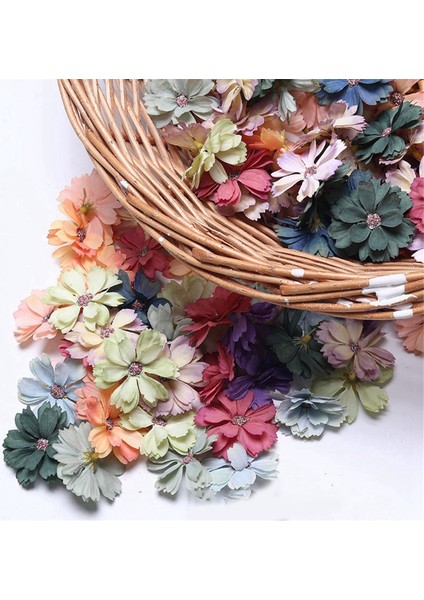 50PCS Ipek Papatya Başı Mini Ev Düğün Dekorasyon Diy Karalama Defteri Noel Çelenk Başlıkları Yapay Papatya Başları (Yurt Dışından) fiyatları
