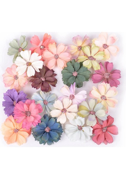 50PCS Ipek Papatya Başı Mini Ev Düğün Dekorasyon Diy Karalama Defteri Noel Çelenk Başlıkları Yapay Papatya Başları (Yurt Dışından) fırsatları