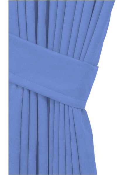 Petek Dokulu Kadife Dokuma Seyrek (1 x 2)Pileli Fon Perde (Indigo Mavi) fiyatları