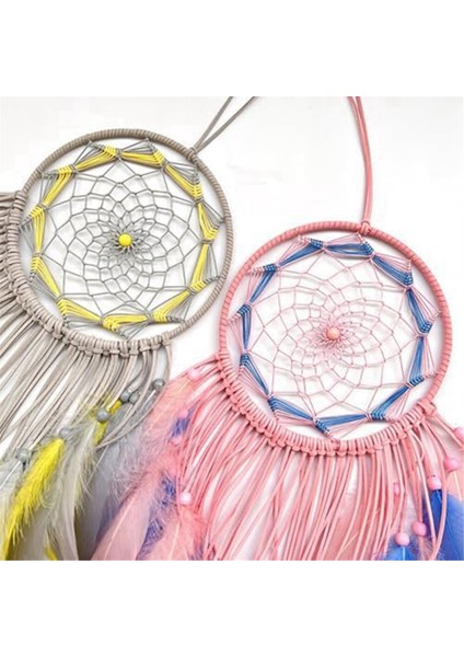Dream Catcher El Yapımı Geleneksel Renkli Tüy Rüya Kağıdı, Decor-B Için Ev Duvar Dekorasyon Zanaat Süsü Asılı (Yurt Dışından) fiyatları
