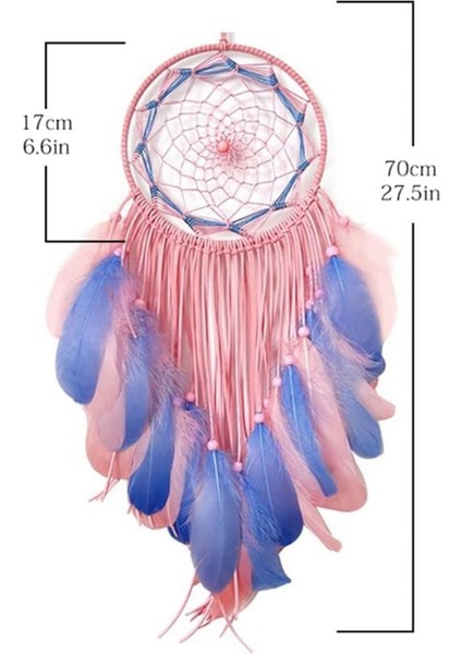 Dream Catcher El Yapımı Geleneksel Renkli Tüy Rüya Kağıdı, Decor-B Için Ev Duvar Dekorasyon Zanaat Süsü Asılı (Yurt Dışından) indirimleri