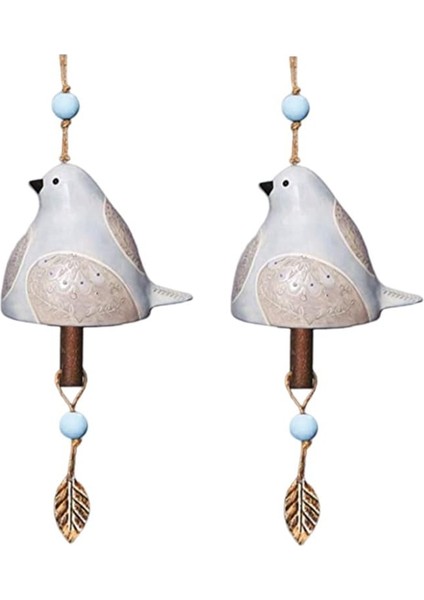 2pcs Kuş Şarkısı Kuş Şarkısı Çan Rüzgar Çiğnence Kuş Şarkısı Çan Bahçe Dekor Asılı Rustik Rüzgar Zilleri Çenen Parçaları, D (Yurt Dışından)