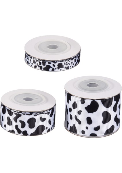 3pcs Beyaz Siyah Inek Baskı Kablolu Kenar Şerit Şerit Şeritler Sarma Şeridi Hayvan Baskı Şeridi Dıy Crafts Party (Yurt Dışından) fiyatları