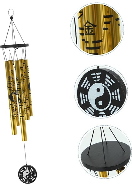 Ekstra Küçük Bagua Rüzgar Zil Kolye Retro Metal Rüzgar Chime Şanslı Rüzgar Zil Bahçesi Rüzgar Zil (Yurt Dışından) fiyatları