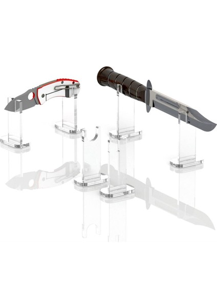 4set bıçak ekran standı, akrilik bıçak tutucu koleksiyoncusu, ev dekorasyonu için tek bıçak tutucu (açık dip) (Yurt Dışından) indirimleri