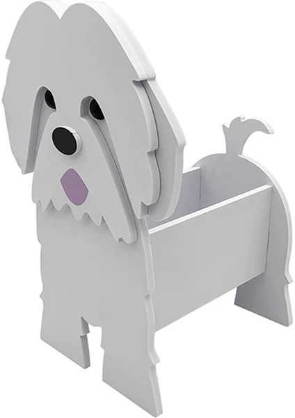Çizgi Film Evcil Köpek Flowerpot Monte Edilebilir Köpek Saksı Pot Evcil Köpek Irkları Bahçe Potu Diy Çiçek Ekici Ev Dekor Süs, C (Yurt Dışından)