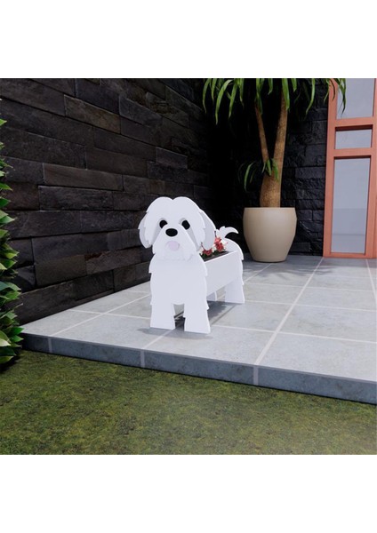 Çizgi Film Evcil Köpek Flowerpot Monte Edilebilir Köpek Saksı Pot Evcil Köpek Irkları Bahçe Potu Diy Çiçek Ekici Ev Dekor Süs, C (Yurt Dışından) fırsatları